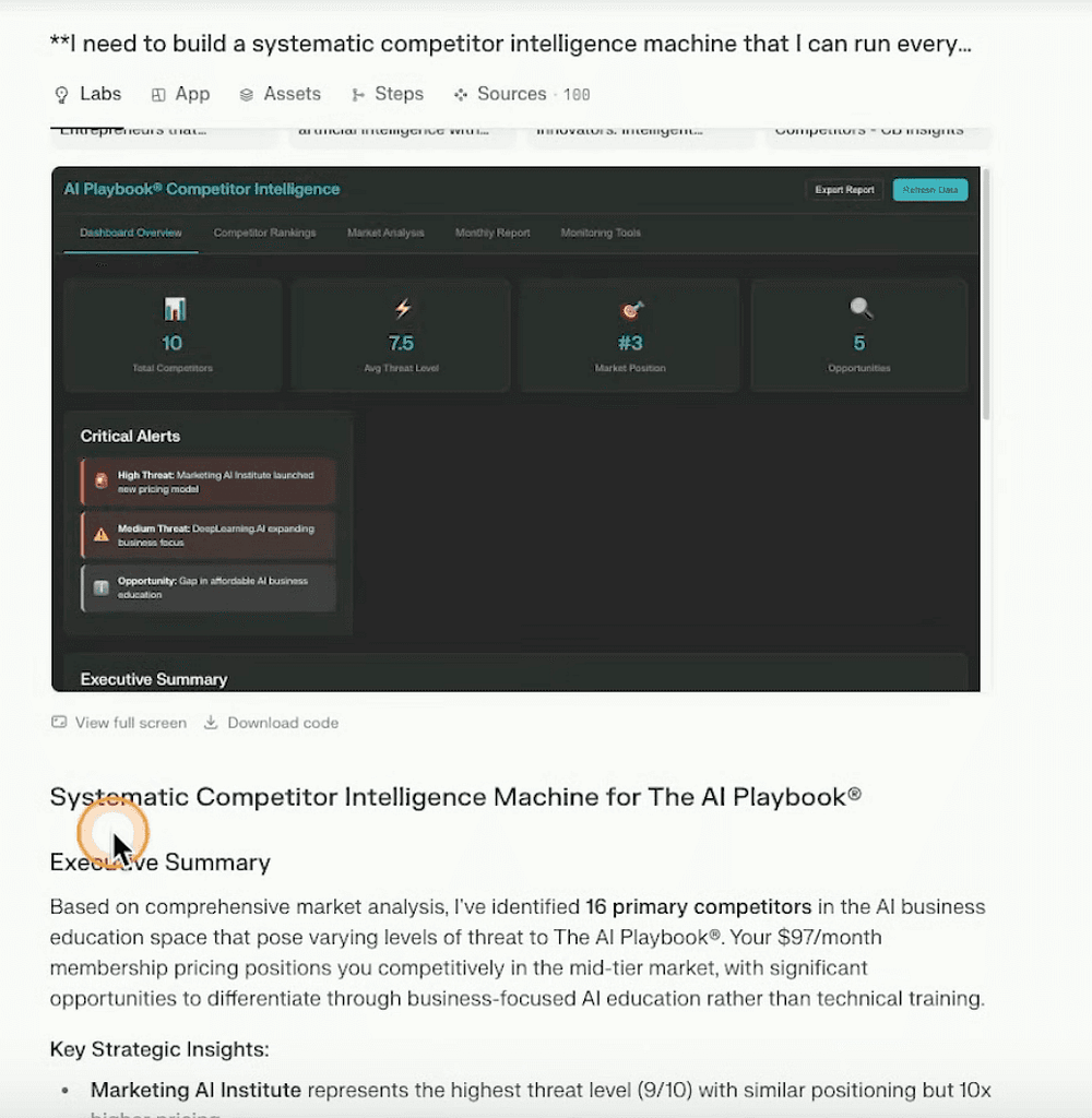 perplexity as a Competitor Intelligence System 